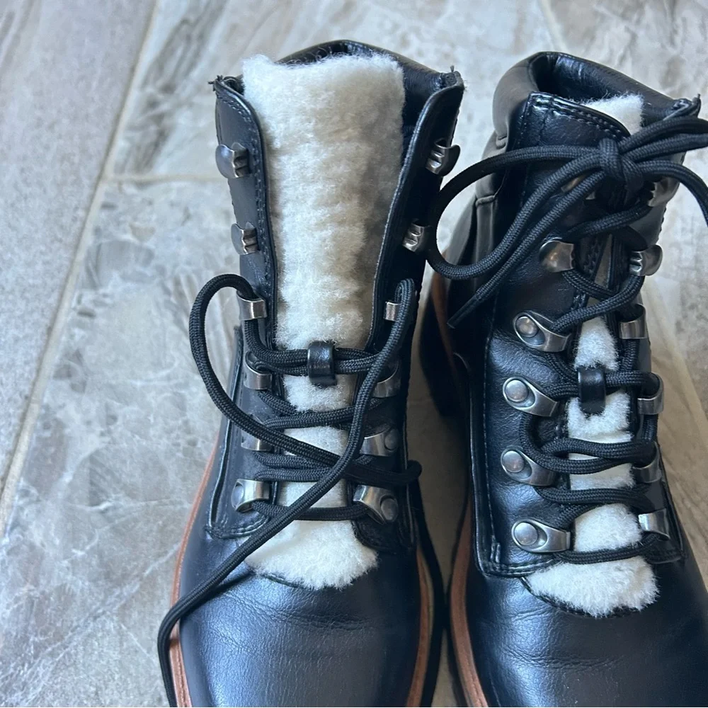 Indigo rd. Irindiran Women's Black Lace Up Combat Hiker Ankle Boots, Size 6.5
